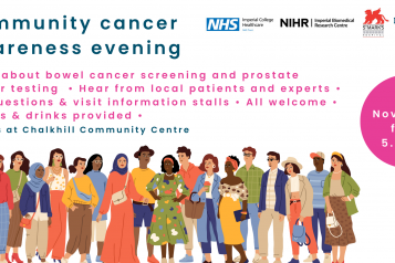 Flyer showing details of cancer awareness evening